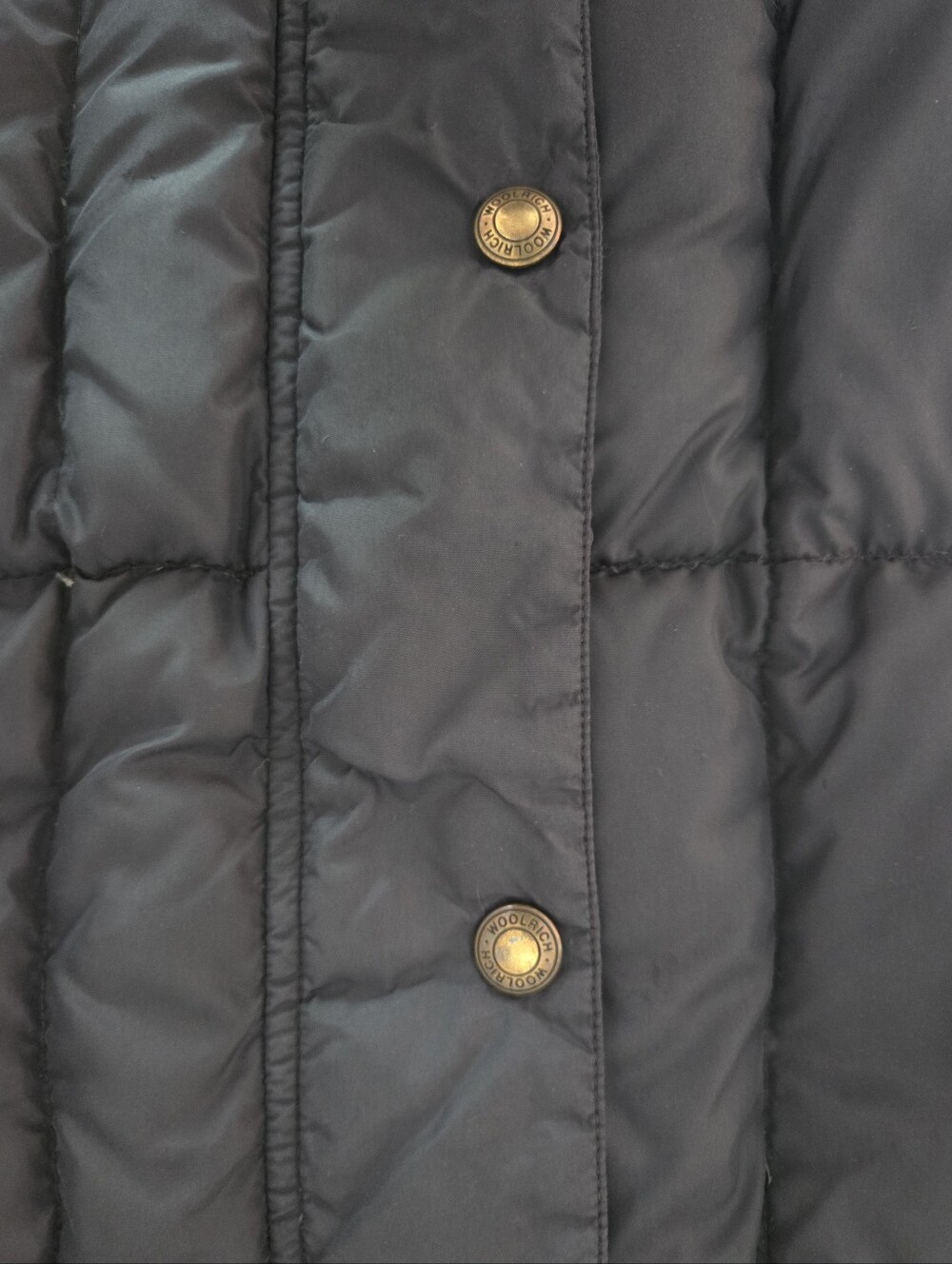 Vintage Woolrich Black Quilted Down Puffer Vest Jacket Mens Size Large - Picture 4 of 12